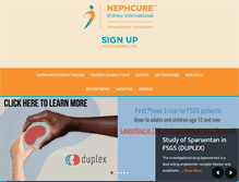Tablet Screenshot of nephcure.org